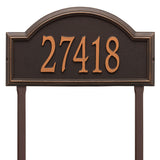 Whitehall Providence Arch Estate Lawn 1-Line Personalized Address Plaque - Oil-Rubbed Bronze