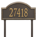 Whitehall Providence Arch Estate Lawn 1-Line Personalized Address Plaque - Bronze/Gold