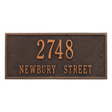Whitehall Hartford Standard Wall 2-Line Personalized Address Plaque - Oil-Rubbed Bronze