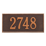 Whitehall Hartford Standard Wall 1-Line Personalized Address Plaque - Antique Copper