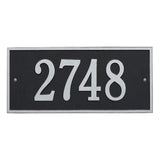 Whitehall Hartford Standard Wall 1-Line Personalized Address Plaque - Black/Silver