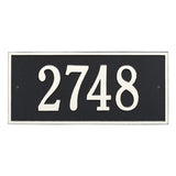 Whitehall Hartford Standard Wall 1-Line Personalized Address Plaque - Black/White