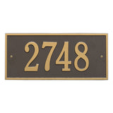 Whitehall Hartford Standard Wall 1-Line Personalized Address Plaque - Bronze/Gold