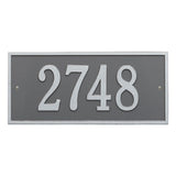 Whitehall Hartford Standard Wall 1-Line Personalized Address Plaque - Pewter/Silver