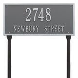 Whitehall Hartford Standard Lawn 2-Line Personalized Address Plaque - Pewter/Silver