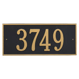 Whitehall Hartford Estate Wall 1-Line Personalized Address Plaque - Black/Gold