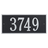 Whitehall Hartford Estate Wall 1-Line Personalized Address Plaque - Black/Silver