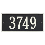 Whitehall Hartford Estate Wall 1-Line Personalized Address Plaque - Black/White