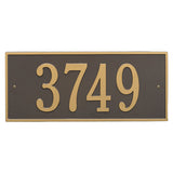 Whitehall Hartford Estate Wall 1-Line Personalized Address Plaque - Bronze/Gold