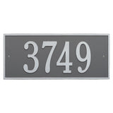 Whitehall Hartford Estate Wall 1-Line Personalized Address Plaque - Pewter/Silver