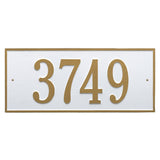 Whitehall Hartford Estate Wall 1-Line Personalized Address Plaque - White/Gold