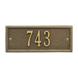 Whitehall Hartford Petite Wall 1-Line Personalized Address Plaque - Antique Brass