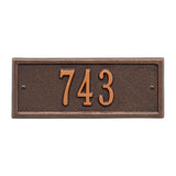 Whitehall Hartford Petite Wall 1-Line Personalized Address Plaque - Antique Copper