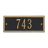 Whitehall Hartford Petite Wall 1-Line Personalized Address Plaque - Black/Gold