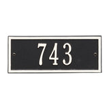 Whitehall Hartford Petite Wall 1-Line Personalized Address Plaque - Black/White