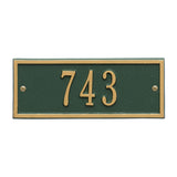 Whitehall Hartford Petite Wall 1-Line Personalized Address Plaque - Green/Gold