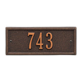 Whitehall Hartford Petite Wall 1-Line Personalized Address Plaque - Oil-Rubbed Bronze