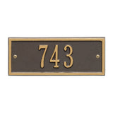 Whitehall Hartford Petite Wall 1-Line Personalized Address Plaque - Bronze/Gold