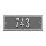 Whitehall Hartford Petite Wall 1-Line Personalized Address Plaque - Pewter/Silver