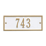 Whitehall Hartford Petite Wall 1-Line Personalized Address Plaque - White/Gold