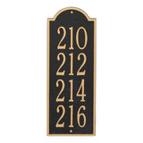 Whitehall New Bedford Medium Wall 4-Line Personalized Commercial Plaque - Black/Gold