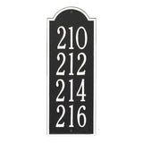 Whitehall New Bedford Medium Wall 4-Line Personalized Commercial Plaque - Black/White