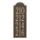 Whitehall New Bedford Medium Wall 4-Line Personalized Commercial Plaque - Bronze/Gold