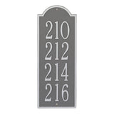 Whitehall New Bedford Medium Wall 4-Line Personalized Commercial Plaque - Pewter/Silver
