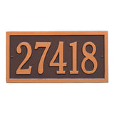 Whitehall Bismark Standard Wall 1-Line Personalized Address Plaque - Antique Copper