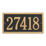 Whitehall Bismark Standard Wall 1-Line Personalized Address Plaque - Black/Gold