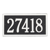 Whitehall Bismark Standard Wall 1-Line Personalized Address Plaque - Black/White