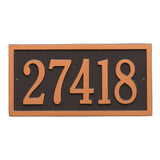 Whitehall Bismark Standard Wall 1-Line Personalized Address Plaque - Oil-Rubbed Bronze