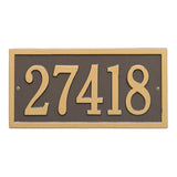 Whitehall Bismark Standard Wall 1-Line Personalized Address Plaque - Bronze/Gold
