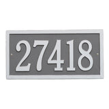 Whitehall Bismark Standard Wall 1-Line Personalized Address Plaque - Pewter/Silver