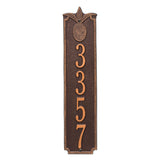 Whitehall Pineapple Vertical Wall 1-Line Personalized Address Plaque - Antique Copper
