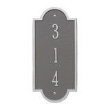 Whitehall Richmond Vertical Petite Wall 1-Line Personalized Address Plaque - Pewter/Silver