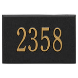 Whitehall Wall Mailbox Personalized Plaque - Black/Gold