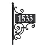 Whitehall Nite Bright Reflective Address Post Personalized Sign - Ironwork
