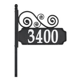 Whitehall Nite Bright Reflective Address Post Personalized Sign - Scroll