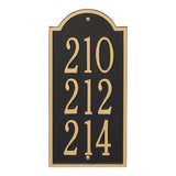 Whitehall New Bedford Wall 3-Line Personalized Commercial Plaque - Black/Gold