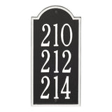 Whitehall New Bedford Wall 3-Line Personalized Commercial Plaque - Black/White