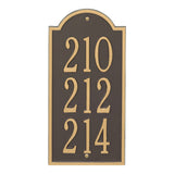 Whitehall New Bedford Wall 3-Line Personalized Commercial Plaque - Bronze/Gold