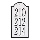 Whitehall New Bedford Wall 3-Line Personalized Commercial Plaque - White/Black