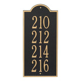 Whitehall New Bedford Large Wall 4-Line Personalized Commercial Plaque - Black/Gold