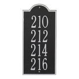 Whitehall New Bedford Large Wall 4-Line Personalized Commercial Plaque - Black/Silver