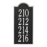 Whitehall New Bedford Large Wall 4-Line Personalized Commercial Plaque - Black/White