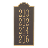 Whitehall New Bedford Large Wall 4-Line Personalized Commercial Plaque - Bronze/Gold