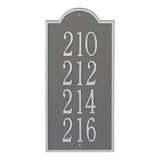 Whitehall New Bedford Large Wall 4-Line Personalized Commercial Plaque - Pewter/Silver