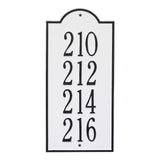 Whitehall New Bedford Large Wall 4-Line Personalized Commercial Plaque - White/Black