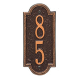 Whitehall Richmond Vertical Mini Wall 1-Line Personalized Address Plaque - Antique Copper